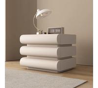 FLUXGOONE Mesita De Noche De Madera, Mesita De Noche De Pie, Mesita De Noche Grande, Mesita De Noche Moderna para Dormitorio, Sala De Estar Y Espacios Pequeños(Beige)