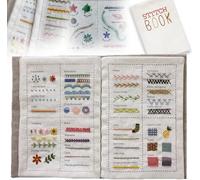 FLUXGOONE Stitch Book, DIY Stitch Book, Stitch Sample Book with Embroidery Stitch Name, Enhance Your Crafting Skills, Embroidery Stitches Book for Beginners and Embroidery Enthusiast(B)