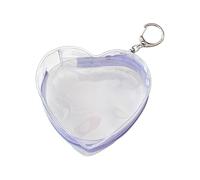 Fluxioxtna Bolsa transparente para exhibir figuras con llavero, bolsa de almacenamiento portátil para muñecas, bolsa de transporte, dijes para llaves para coleccionables, organizador colgante, Purple