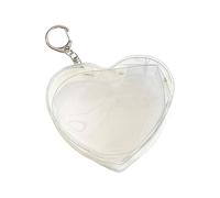 Fluxioxtna Bolsa transparente para exhibir figuras con llavero, bolsa de almacenamiento portátil para muñecas, bolsa de transporte, dijes para llaves para coleccionables, organizador colgante, White