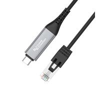 Fluxioxtna Cable adaptador de red tipo C a RJ45 de 1000 Mbps, no requiere configuración instantánea para acceso rápido a Internet, cables de red de oficina