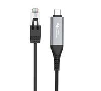 Fluxioxtna Cable adaptador de red tipo C a RJ45 de 1000 Mbps, no requiere configuración instantánea para acceso rápido a Internet, cables de red de oficina