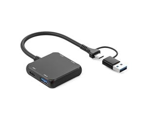 Fluxioxtna Cable de extensión USB C divisor USB C/USB macho a 2 USB 2.0 + 1 USB 3.0 + 1 cable divisor tipo C para teclados de PC, portátiles
