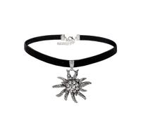 Fluxioxtna Collar tradicional vintage de Edelweiss con colgante de flor de moda para mujer, gargantilla de cadena de clavícula