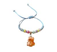 Fluxioxtna Cordón de resina artística de capibaras tejido a mano, regalo para jóvenes creadores de tendencias y amantes del arte, uso diario, talla única, como se describe