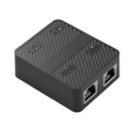 Fluxioxtna Divisor Ethernet de 1 a 2 de alta velocidad, divisor de cable Gigabit de 100/1000 Mbps, divisor RJ45 para redes