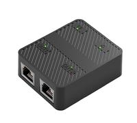 Fluxioxtna Divisor Ethernet de 1 a 2 de alta velocidad, divisor de cable Gigabit de 100/1000 Mbps, divisor RJ45 para redes