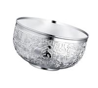 Fluxioxtna Fengshui - Tazón de metal para tesoro de riqueza, centros de mesa decorativos, adorno de escritorio para el hogar, oficina, prosperidad, buenas fortunas, cuenco de metal coleccionable