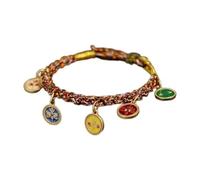 Fluxioxtna Five Way God Of Wealth - Pulsera de cuerda tejida ajustable para suerte y abundancia