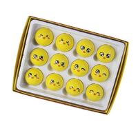 Fluxioxtna Juego de 12 pelotas de golf únicas con cara de emoción novedosa, regalos divertidos para hombres, padres, mujeres y niños, duraderos
