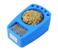 Fluxioxtna Juego de mantenimiento de puntas de soldadura eléctrica con limpiador de alambre de latón integrado y bandeja de silicona apta para limpieza