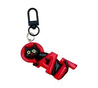 Fluxioxtna Llavero de resina para colgar en el coche, accesorios para colgar, diseño de gatos negros, colgante para llaves, bolsos, llevar todos los días, llavero de gatos negros, C, Talla única