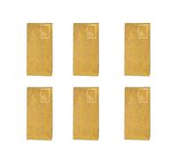 Fluxioxtna Paquete de 6 bolsas para botellas de vino que mejoran tu presentación, bolsas para botellas de vino, textura de papel, adecuadas para varios eventos, Gold, Double branch