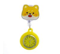 Fluxioxtna Reloj de bolsillo médico con reloj digital transparente práctico para personal médico, Little Yellow Dog