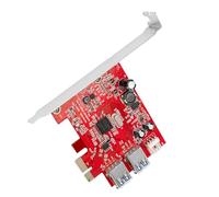 Fluxioxtna Tarjeta de expansión interna PCIE a USB 3.0, doble puerto, transferencia de datos de velocidad rápida, 5 Gbps, para varias placas base y sistemas operativos, expansión de doble puerto