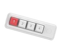 Fluxioxtna Teclado mecánico pequeño de 4 teclas, programable, diseño de intercambio en caliente, doble puerto USB C con iluminación de color