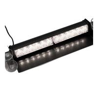 FLVRJOKT 12 luces LED de policía for coche, luz estroboscópica, lámparas de señal de emergencia, luz intermitente for parabrisas de camión, luz de advertencia(White)