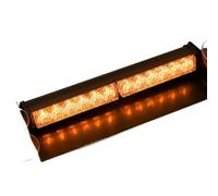 FLVRJOKT 12 luces LED de policía for coche, luz estroboscópica, lámparas de señal de emergencia, luz intermitente for parabrisas de camión, luz de advertencia(Yellow)