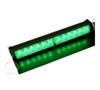 FLVRJOKT 12 luces LED de policía for coche, luz estroboscópica, lámparas de señal de emergencia, luz intermitente for parabrisas de camión, luz de advertencia(Green)