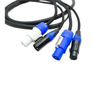 FLVRJOKT Cable de conexión CA combinado de 10 m, 8 m, 5 m, 3 m, 2 m, 1,5 m y 1 m, cable de extensión híbrido combinado de audio XLR DMX 512(1m)