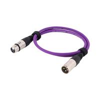 FLVRJOKT Cable de conexión de audio -Cables coloridos XLR macho a XLR hembra de 3 pines - Cable XLR balanceado for micrófono 0,3 M 1 M 2 M 3 M 5 M 8 M 10 M 15 M(Purple,1.5m)
