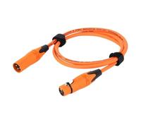 FLVRJOKT Cable XLR de 3 pines, conectores de plástico macho a hembra, cobre OFC blindado for amplificador de micrófono mezclador, 0,3 m, 1m, 2m, 3m, 5m, 10m, 15m, 1 ud.(D1003-Orange,2m)