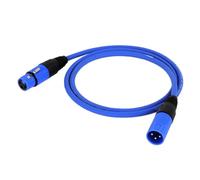 FLVRJOKT Cable XLR de 3 pines, conectores de plástico macho a hembra, cobre OFC blindado for amplificador de micrófono mezclador, 0,3 m, 1m, 2m, 3m, 5m, 10m, 15m, 1 ud.(D1039-Blue,15m)