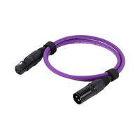 FLVRJOKT Cables de conexión XLR multicolores, Cable de micrófono XLR macho a hembra equilibrado de 3 pines, 0,3 M, 1M, 1,5M, 2M, 3M, 5M, 8M, 10M, 15M, 1 ud.(Purple,15m)