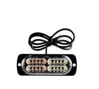 FLVRJOKT Luz de advertencia estroboscópica for coche, 20 LED, rejilla intermitente, avería, luz de emergencia, coche, camión, policía, lámpara de baliza, luz lateral LED de 12V y 24V(1pc Amber)