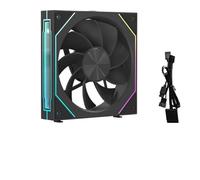 FLVRJOKT Ventilador de refrigeración for Caja de PC ARGB de 120 mm, Modular 3 en 1, inalámbrico, Empalme, 12 cm, for Ordenador, refrigeración líquida de 120, 240 y 360 mm.(Reverse Black 1FAN_A-RGB)