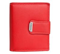 FLW Monedero pequeño, pero mucho espacio - Kabana Mujer Rojo Cuero Monedero - Monedero vertical