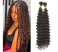 FLWAI Rizos Profundos en Volumen para Teñir Sin Tejido Boho Rizos Ondulados y Rizos Profundos para Mujeres Extensiones de Pelo con Rizos Profundos (4#, 22inch-1)