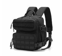 FLWVOG Mini mochila táctica de 9 L para hombres y mujeres, mochila militar pequeña para senderismo, viajes, deportes, correr, A01-negro, S, Mini mochila táctica