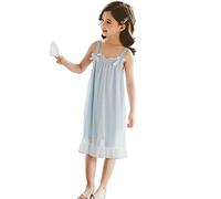 Flwydran camisón para niñas,sin Mangas Pijama Princesa niñas,Ropa de Dormir de Encaje camisón de para 3-12 años