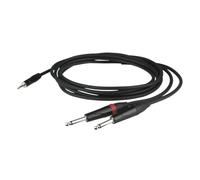 flx31 - Estéreo Mini Jack > 2 Mono Jack L/R 6 m Recessed Jack Body