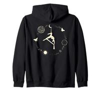 Fly Aerial Yoga Silks, Espíritu de estrellas Planetas Mariposa Sudadera con Capucha