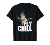 Fly Chill, Cool Colorful Mallard Duck Illustrayion Graphic Camiseta