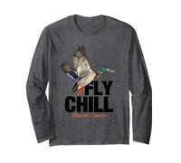 Fly Chill, Cool Colorful Mallard Duck Illustrayion Graphic Manga Larga