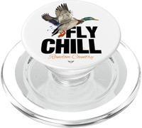 Fly Chill, Cool Colorful Mallard Duck Illustrayion Graphic PopSockets PopGrip para MagSafe
