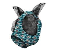 Fly Face Cover, Breathable Horse Mask, Mesh Adjustable Design, Mane Opening Feature, Lightweight Pet Gear, for Equestrian Hot Weather Outdoor Use, 9,84 x 9,84 x 1,18 pulgadas
