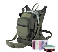Fly Fishing Bag - Angling Chest Tackle Gear Pouch, Double Box Organization