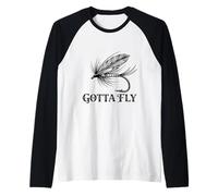 Fly Fishing Brook Dry Fly Atando Fisherman Gotta Fly Camiseta Manga Raglan