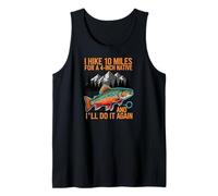 Fly Fishing Brook Trout Hiker Blue Line Native Camiseta sin Mangas