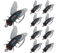 Fly Fishing Gear - Cebo ligero para moscas | Cebo de mosca hecho a mano, cebo suave con anzuelo, kit de surtido de , señuelos para agua salada y peces de agua dulce