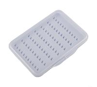 Fly Fishing Lure Box EVA Foam Hard Case Clear Lid(Small) | EVA foam slits, secure hook hold, clear visibility, lightweight ABS, fly fishing essential