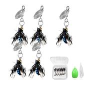 Fly Fishing Lures - Set de ganchos sintéticos, reflectivos | Compact Assortment Kit with Shiny Sequin Característica, Artificial for Saltwater Freshwater Carp Catching Outdoor Trips