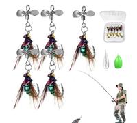 Fly Fishing Lures - Surtido de señuelos de río hechos a mano, herramientas de búsqueda de energía viva, kit de anzuelos profesional, equipo de juego de truchas colorido, equipo de juego de agua al