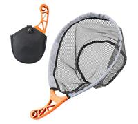Fly Fishing Net, Rubber Fish Catching Dip Mesh, Non-Slip Netting, Lightweight Compact Frame, Ideal for Lake, River, Saltwater, Freshwater Fishing, Releasing Salmon, Catfish and Bass
