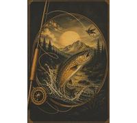 Fly Fishing Notebook - Brown Trout River Angler Gift | 6 x 9 Lined Pages: Beautiful vintage-inspired lined journal celebrating the timeless pursuit of trout on wild waters.