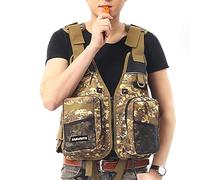 Fly Fishing Vest Comfortable Adjustable Swim Vest with Multi-Pockets & Breathable Mesh for Water Sports, Adult for Men and Women - Kayaking, Boating, Sailing, Canoeing(Camouflage B)